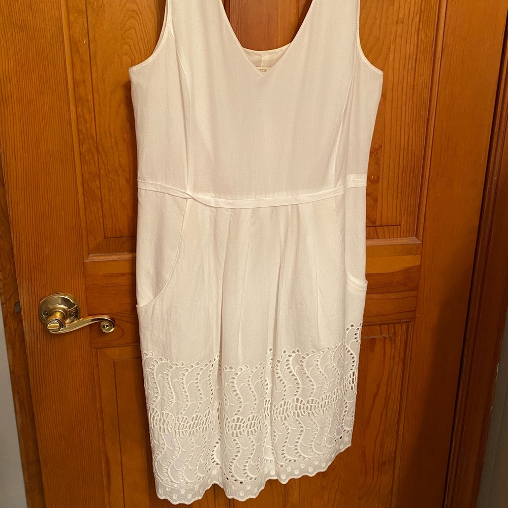 J.crew size 10 sundress with eyelet detail at hem